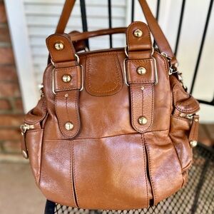 HYPE Leather Jenny Classic Tote in Latte